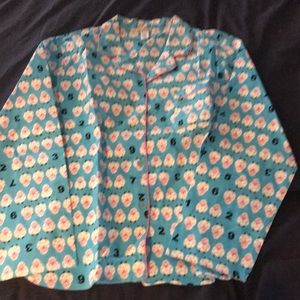 Anna New York XL women’s pajama shirt blue